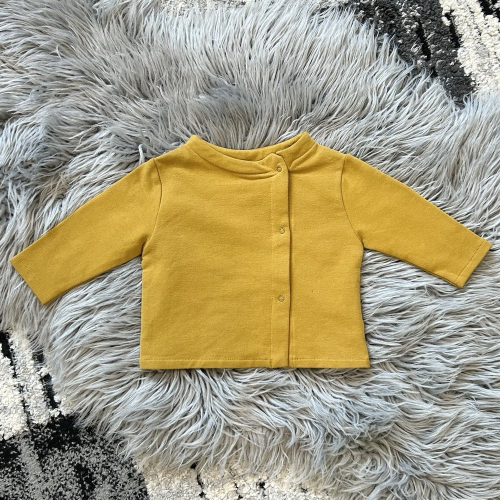 Gray Label Mustard Baby Button Cardigan Sweatshirt Size 3-6 Month